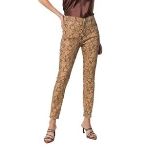 Frame HIGH RISE SNAKE EFFECT LE HIGH SKINNY CROP JEANS SIZE 25